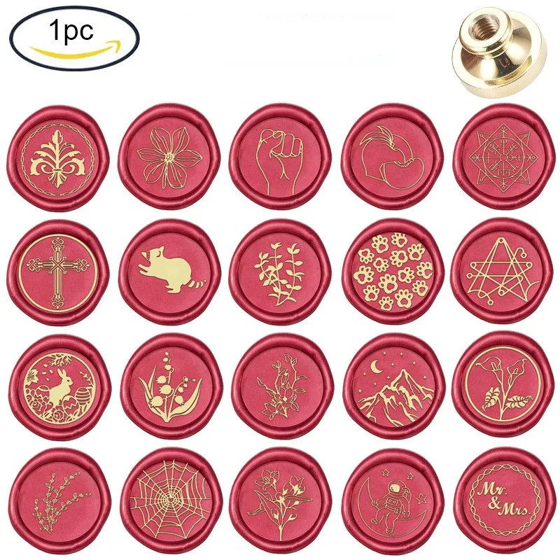 1PC Wax Seal Stamp Head Mr.& Mrs. Removable Sealing Brass Stamp Head For Creative Gift Envelopes Invitations Cards Decoration