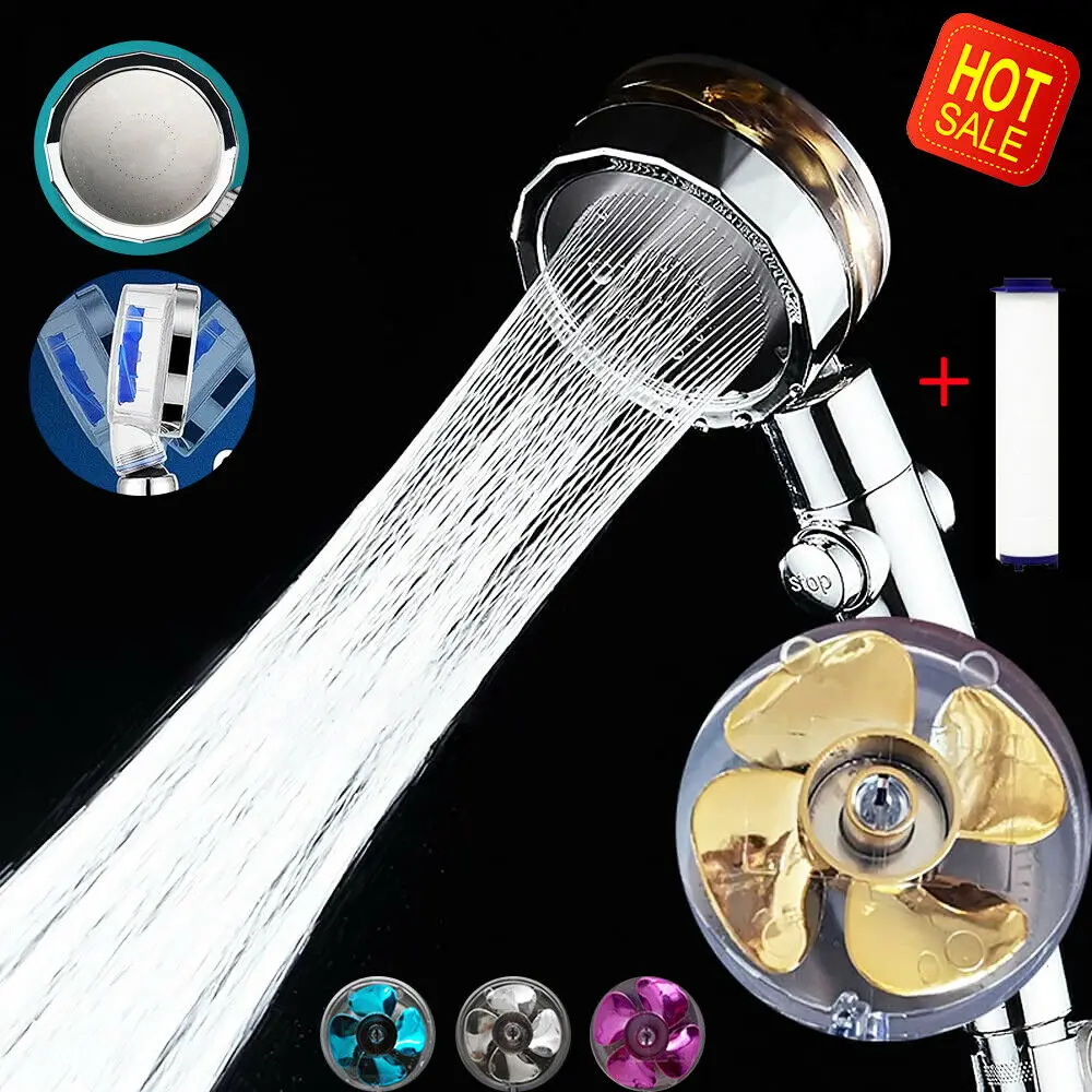

High Pressure Shower Head 360 Rotated Water Saving Hand Spray Luxury Bathroom