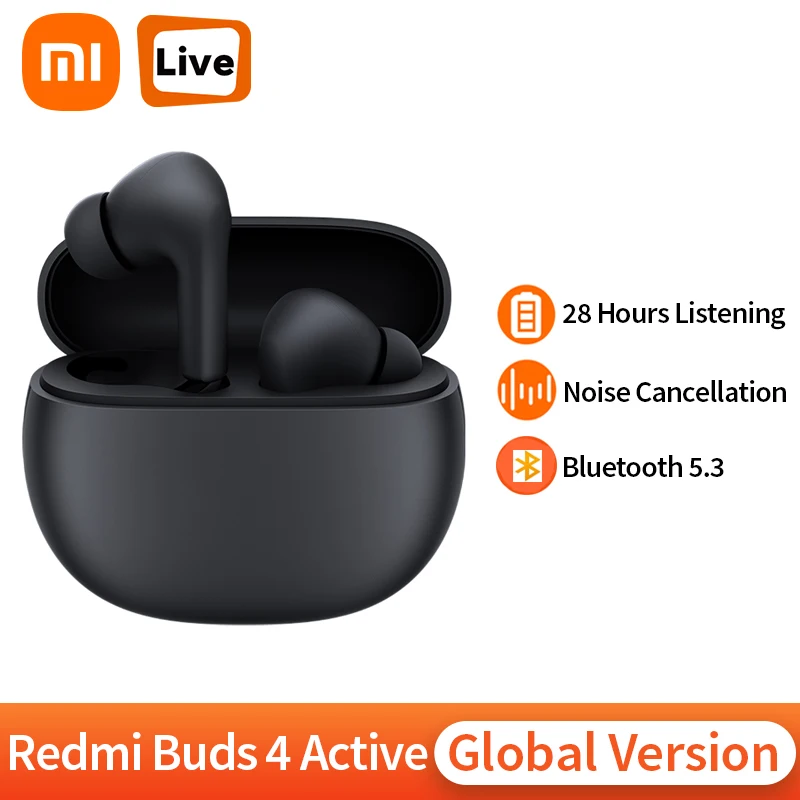 

Bluetooth-наушники Xiaomi Redmi Buds 4 с шумоподавлением и низкой задержкой