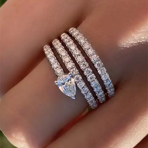 CAOSHI Стильное женское кольцо для ювелирных изделий, модный дизайн, аксессуары из блестящего циркония для годовщины, модный подарок