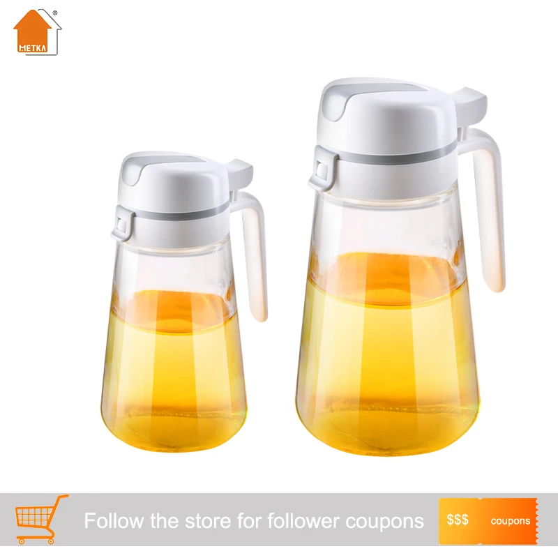 

Стеклянные стеклянные бутылки с автоматическими крышками, кухонная бутылочка для уксуса и масла, Герметичная Бутылка для жидкости и припра...