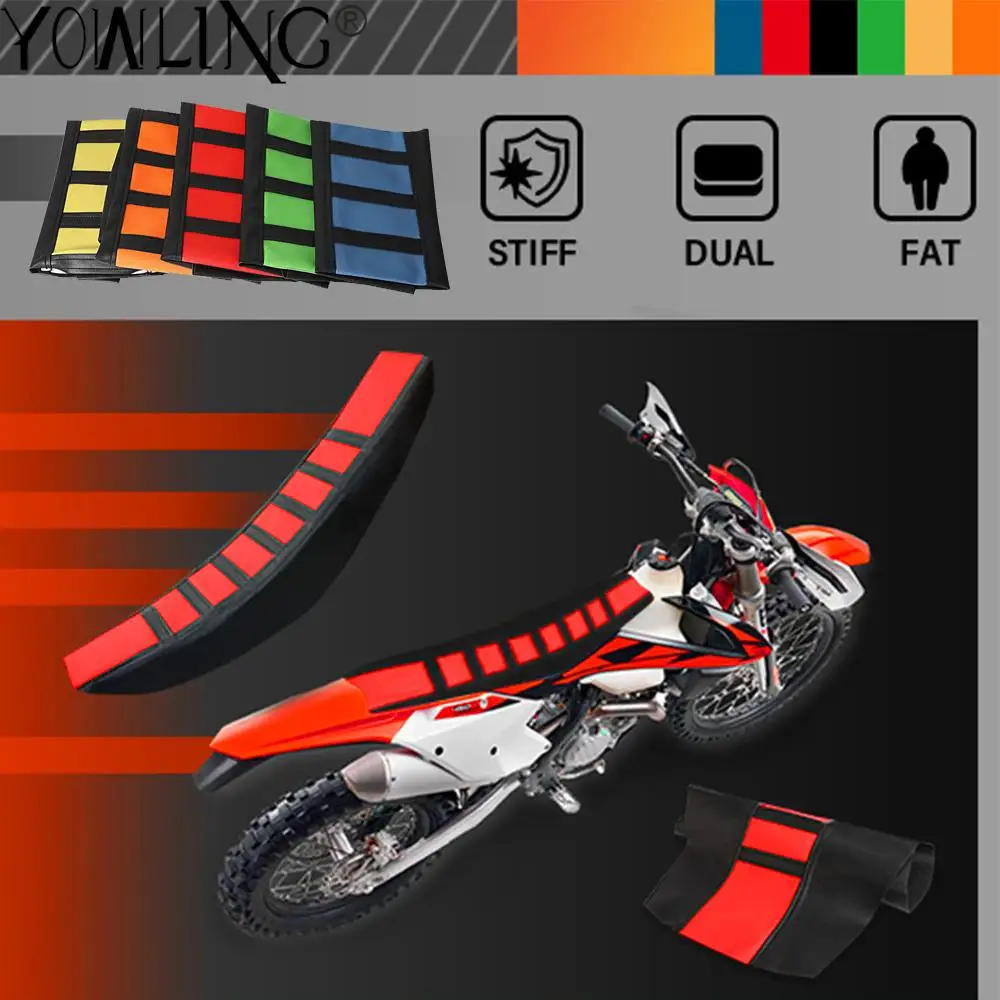 

Dirt Bike Off Road Motocross Motorcycle Ribbed Rubber Artificial leather Gripper Soft Seat Cover For Honda CRF 150 230 250 450