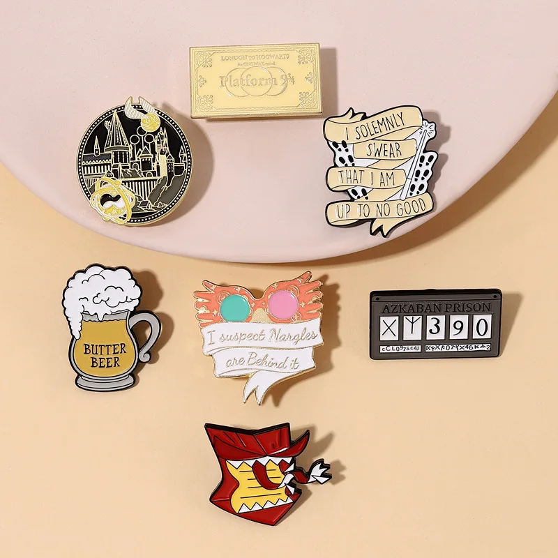

Daily Necessities Pins Beer Calendar Glasses English Pins Accessories Clothing Backpack Brooch Enamel Lapel Pins Badge Wholesale