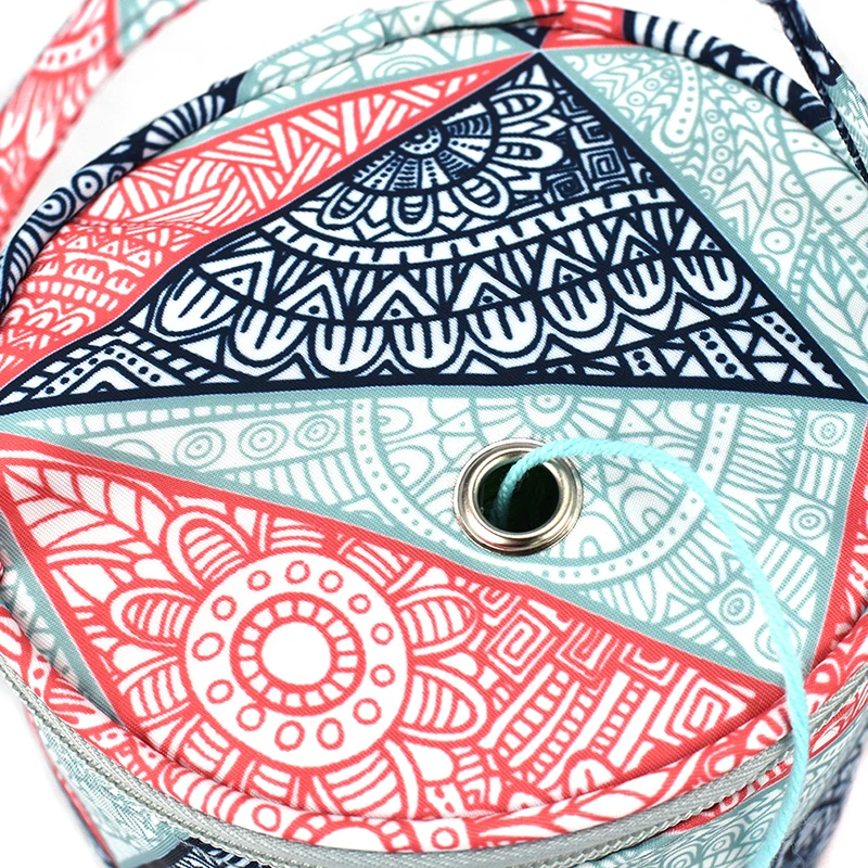 Круглая сумка для хранения пряжи вязания органайзер стиль чемодана материал