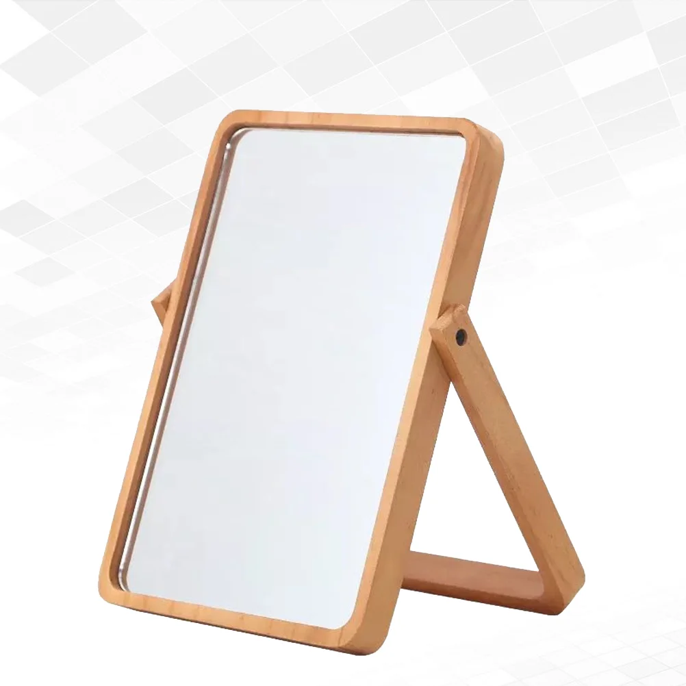 

Mirror Makeup Table Desktopstand Vanity Wooddeskwooden Tabletop Standing