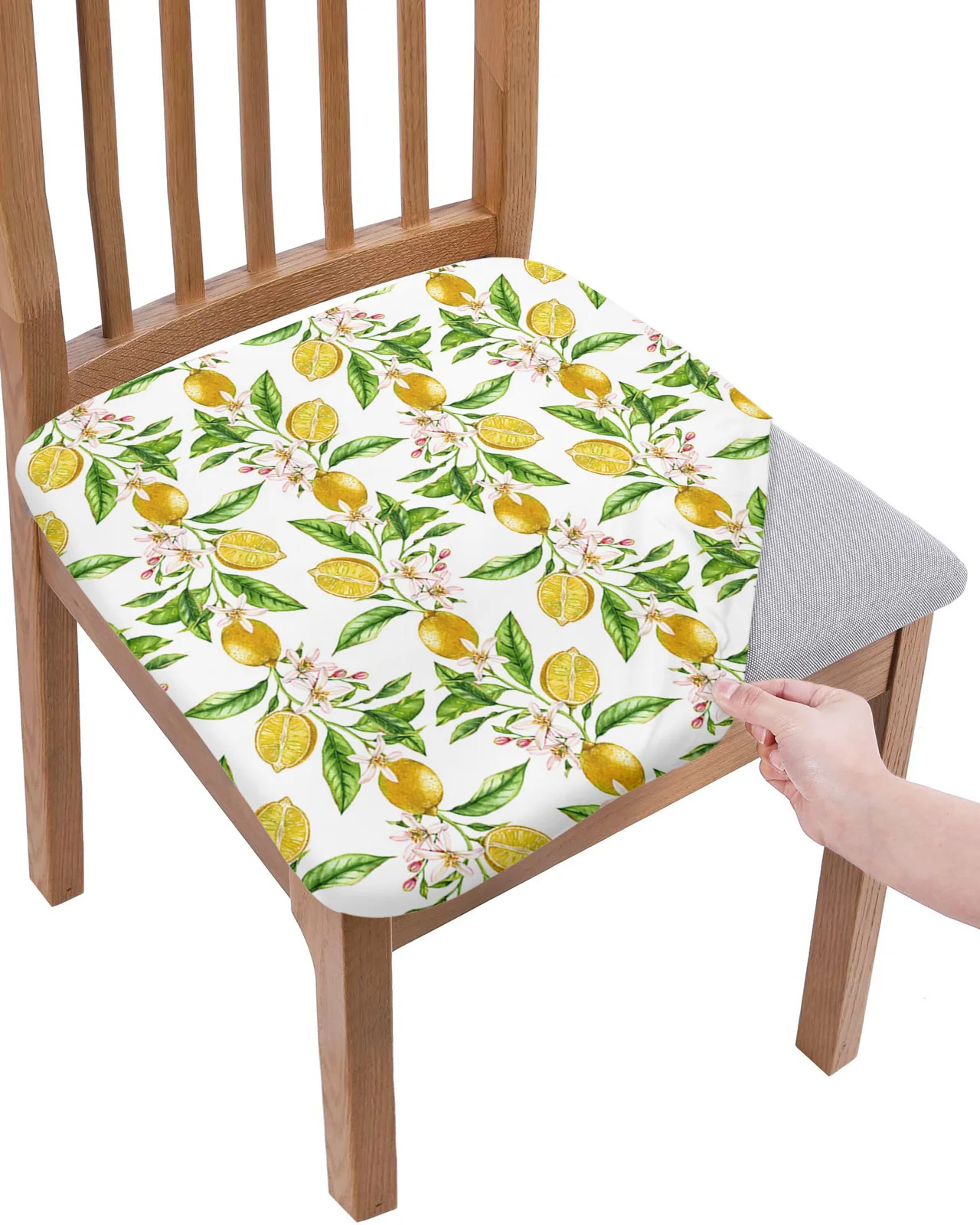 

Чехлы на сиденья с рисунком лимона акварелью, Стрейчевые чехлы для стульев для столовой, 2 шт., для дома, отеля, банкета, гостиной
