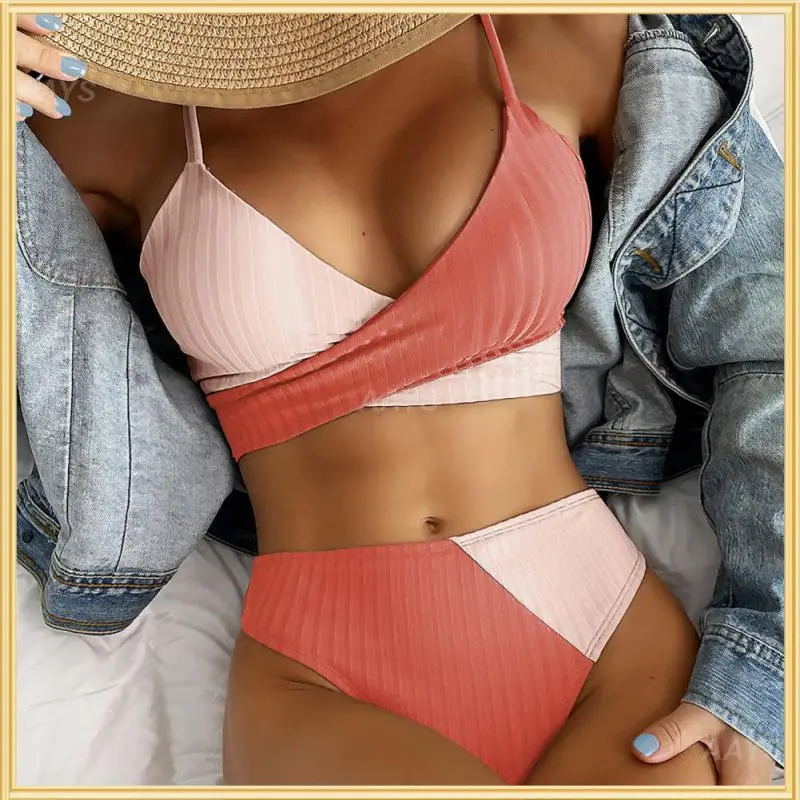 

2022 Summer Bandeau Bikini Female Brazilian Bikini Set Swimwear Women Bathing Suit Women Biquini Beach Swimsuit Swim Equipment