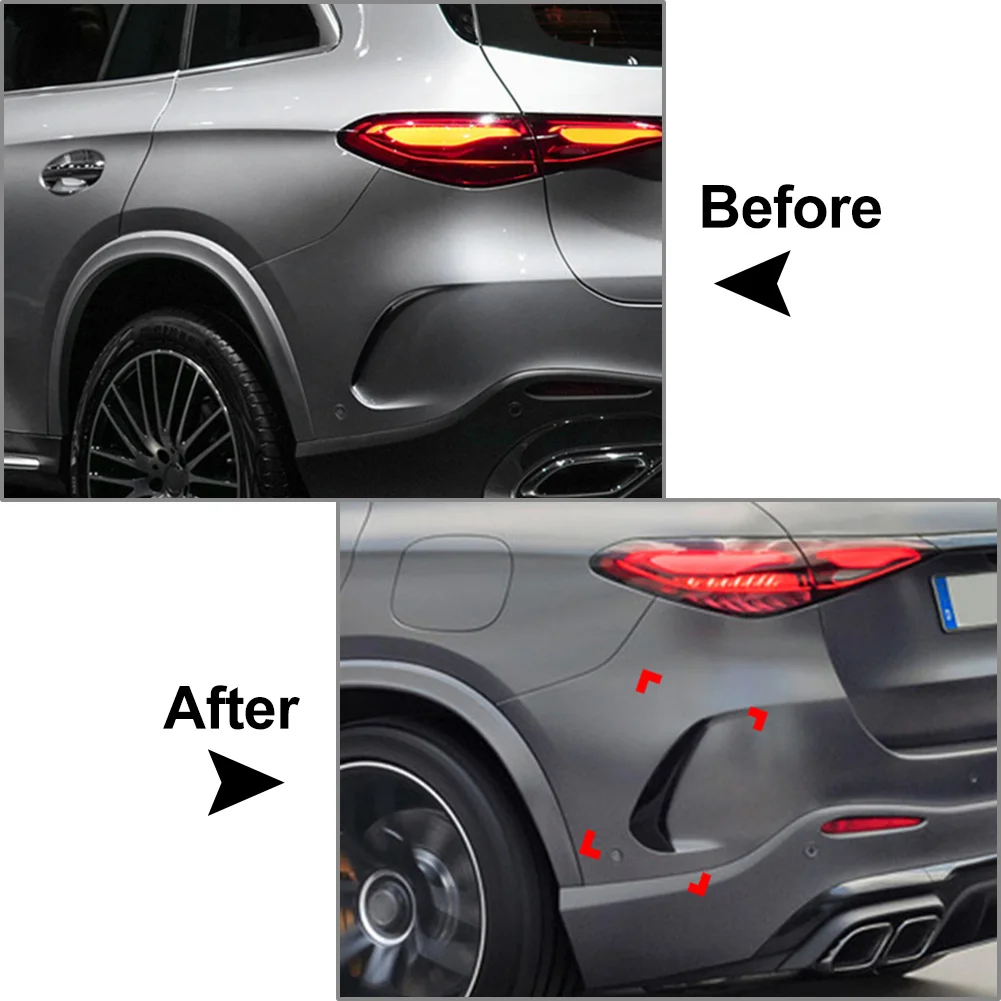 2 шт. задний бампер автомобиля боковой спойлер разделитель губ накладка для Mercedes