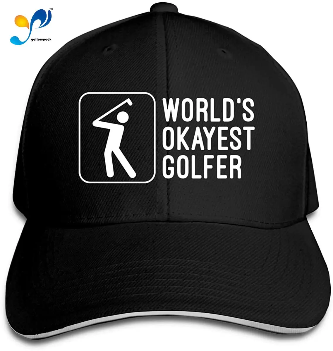 

World's Okayest Golfer Girl's and Man Classic Pointed Cap Casquette