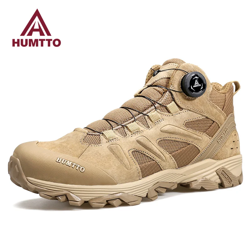 HUMTTO Waterproof Hiking Boots Mens Leather Outdoor Shoes for Men Sports Climbing Luxury Designer Trekking Hunting Male Sneakers