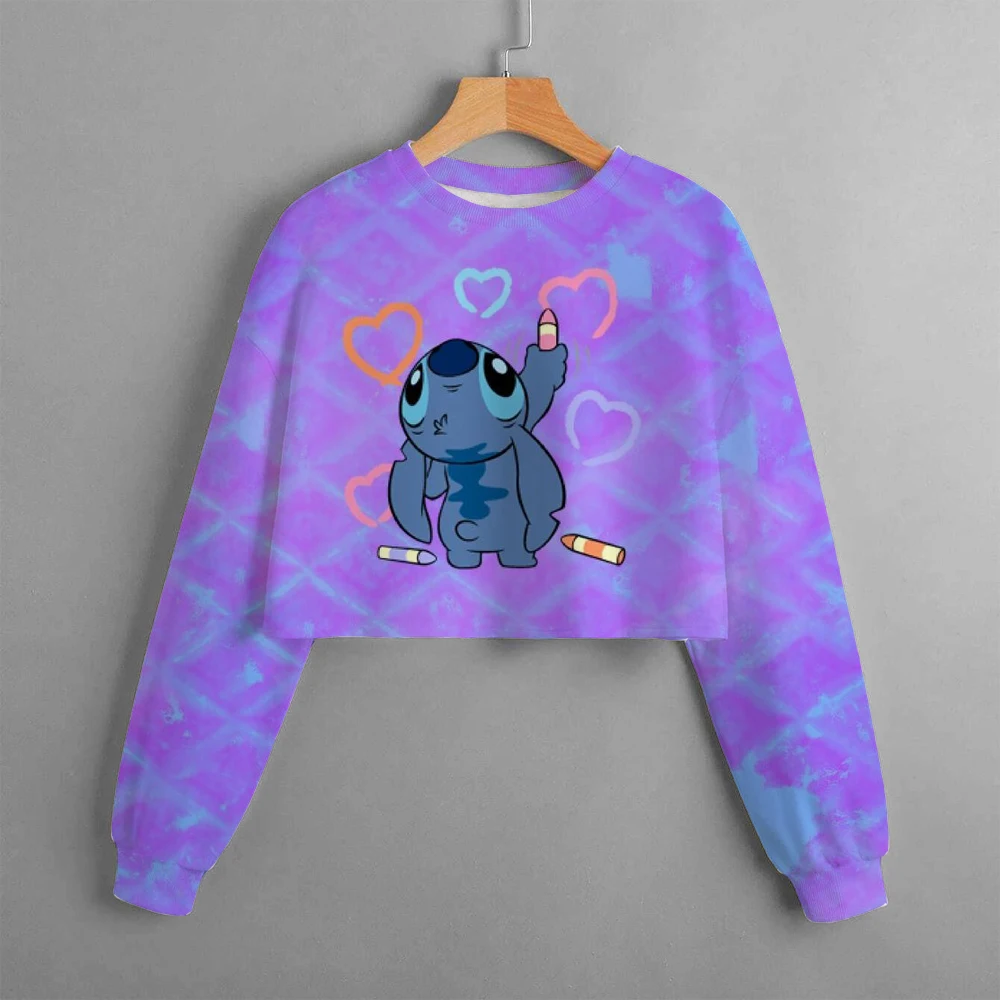 

Детская одежда с мультяшным принтом Диснея стежки осень-зима свитер с длинными рукавами для девочек Детский Повседневный Топ с круглым выр...