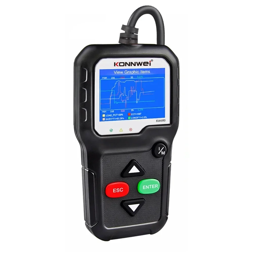 Сканер OBD2 OBD 2 автомобильный диагностический инструмент для диагностики KONNWEI KW680S
