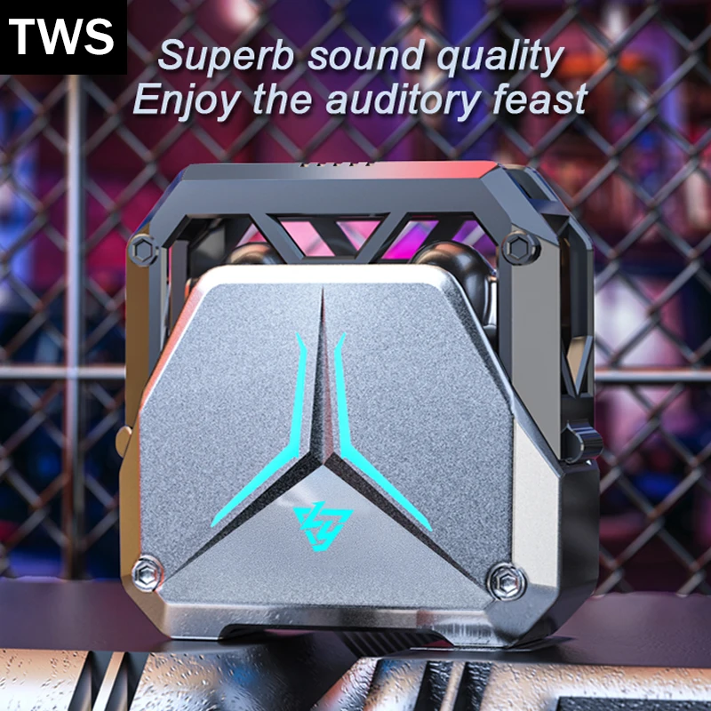 TWS E-sports Bluetooth Headset Wireless Smart Touch No-latency Gaming Earphone Noise-Canceling Hifi Music Headphones with Mic