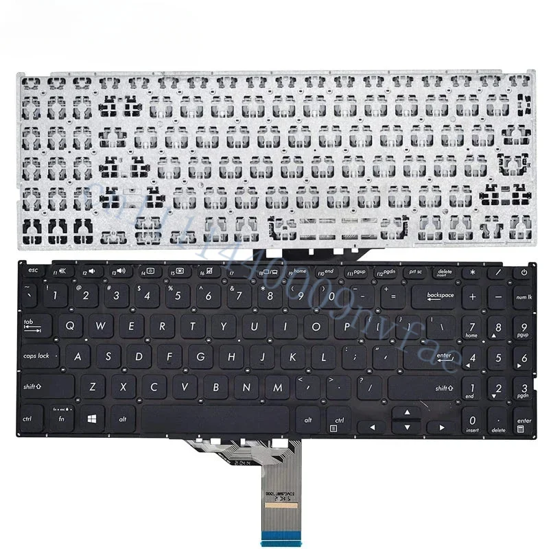 Фото Клавиатура для ноутбука Asus Vivobook 15 F512 F512DA F512JA F512FA F512UA X512 X512FA без подсветки, черная, раскладка US, 0.3 №1
