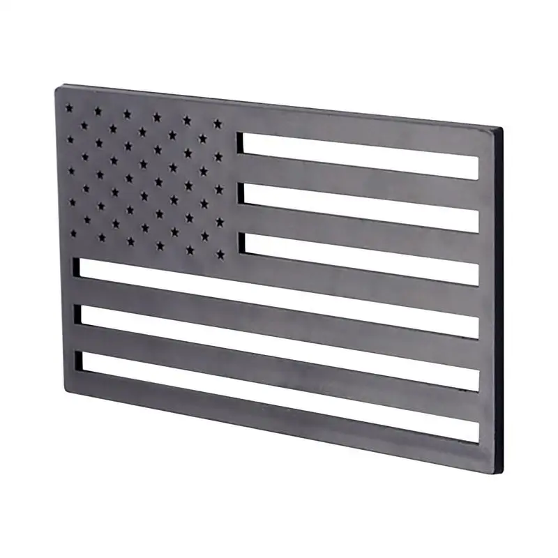 

1 пара тисненых 3D металлических наклеек с эмблемой американского флага, наклейки, матовый черный патриотический Флаг США, наклейки на автомобиль, наклейки на кузов автомобиля