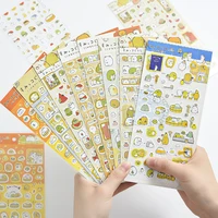 1 set of korean and japanese corner flat stickers hand account diary decoration bronzing cute cartoon animal watermelon sticker