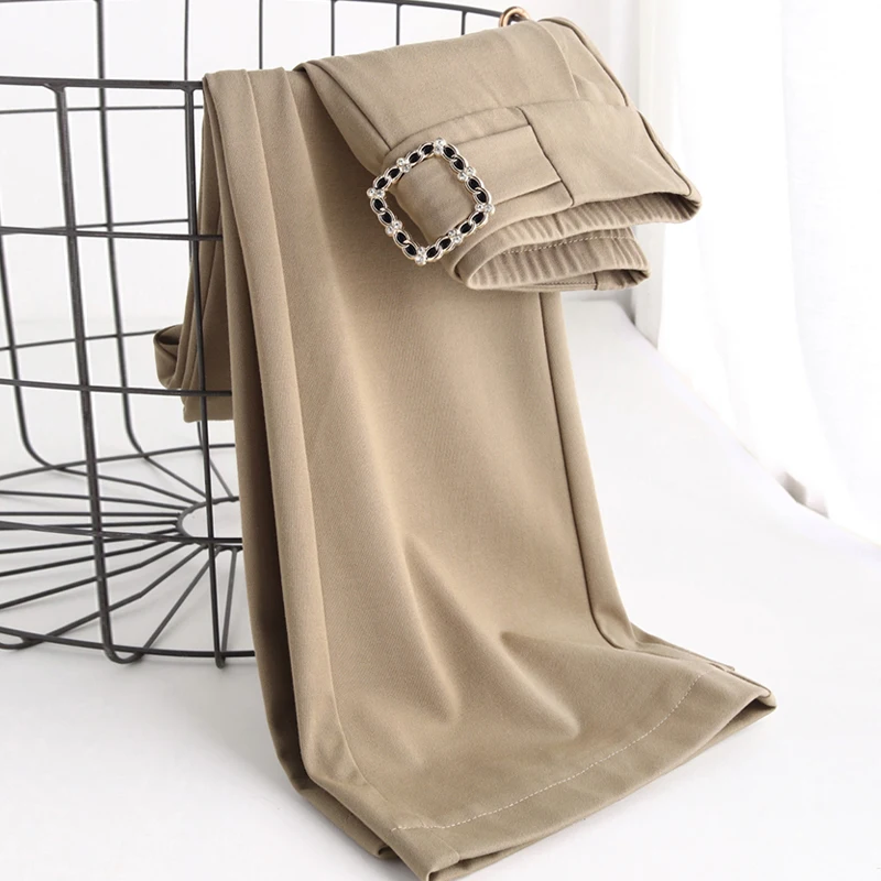 Элегантные брюки-клеш с высокой талией женские офисные повседневные однотонные