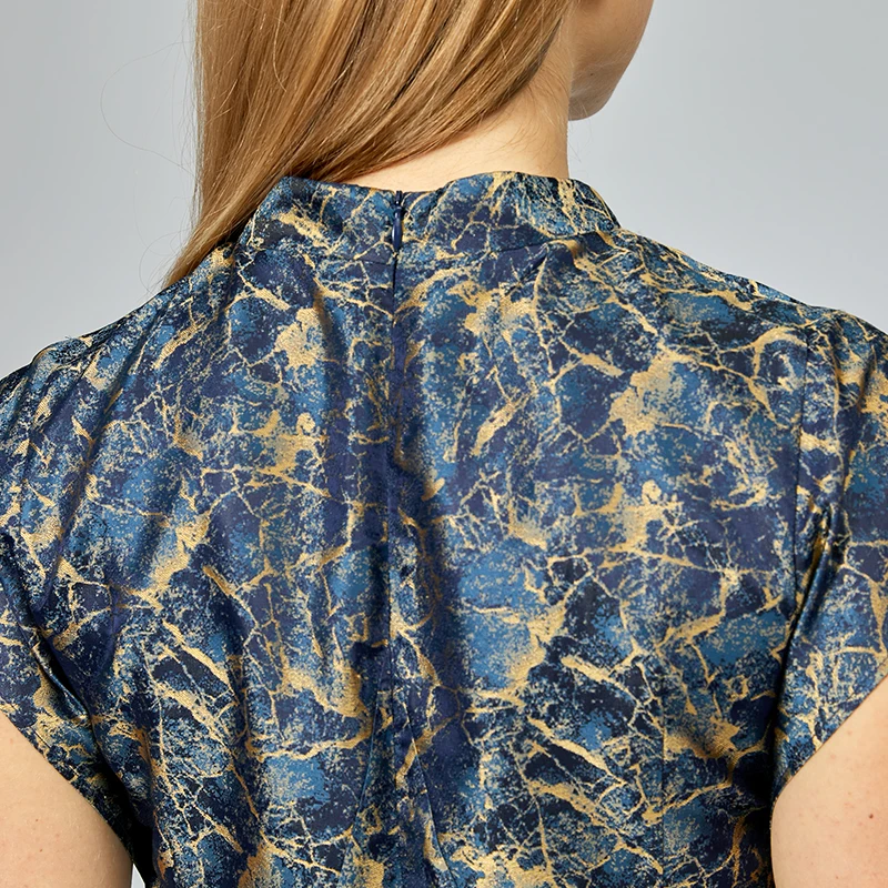 Женские платья из жаккарда с V-образным вырезом 24 м/м