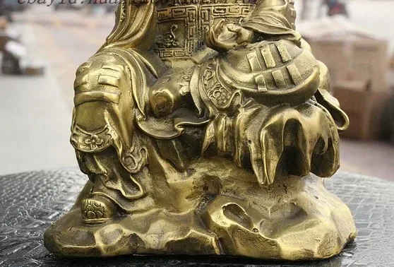 9-дюймовая китайская латунная статуя даосского храма Taishang Laojun Senior Moral God