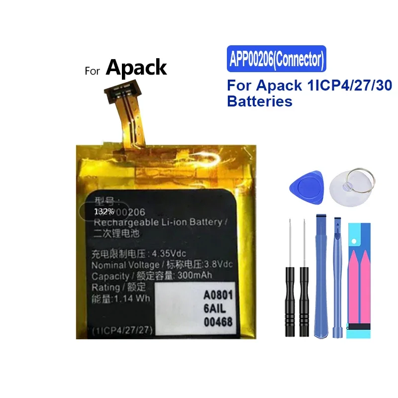 Аккумулятор 300 мАч APP00206 для аккумуляторов Apack 1ICP4/27/30