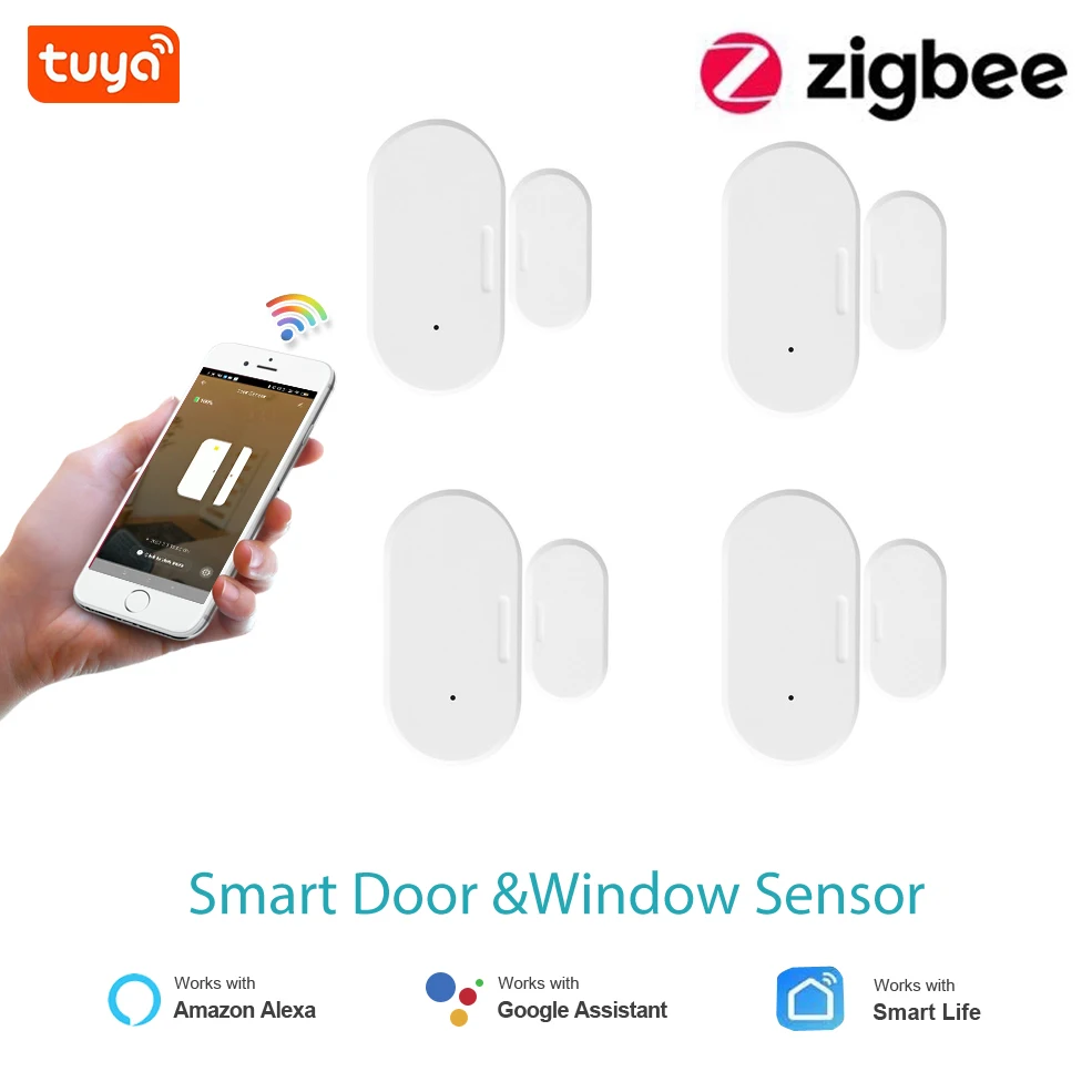 

Tuya Zigbee Window Door Sensor , Smart Door Open/Closed Detectors, Smart Life Zigbee Window Sensor Work with Alexa Google Home