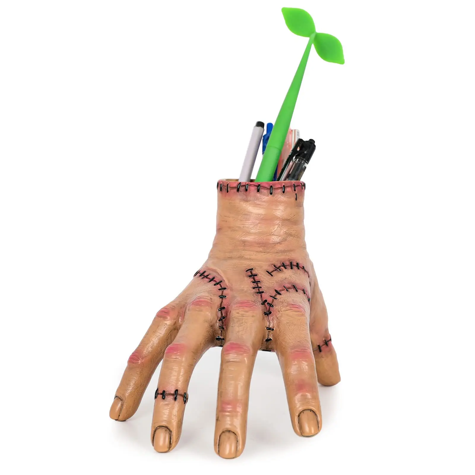 

Wednesday Thing Hand Addams Family Pen Holder Collectible Figurines Party PVC Decorations Pen Container