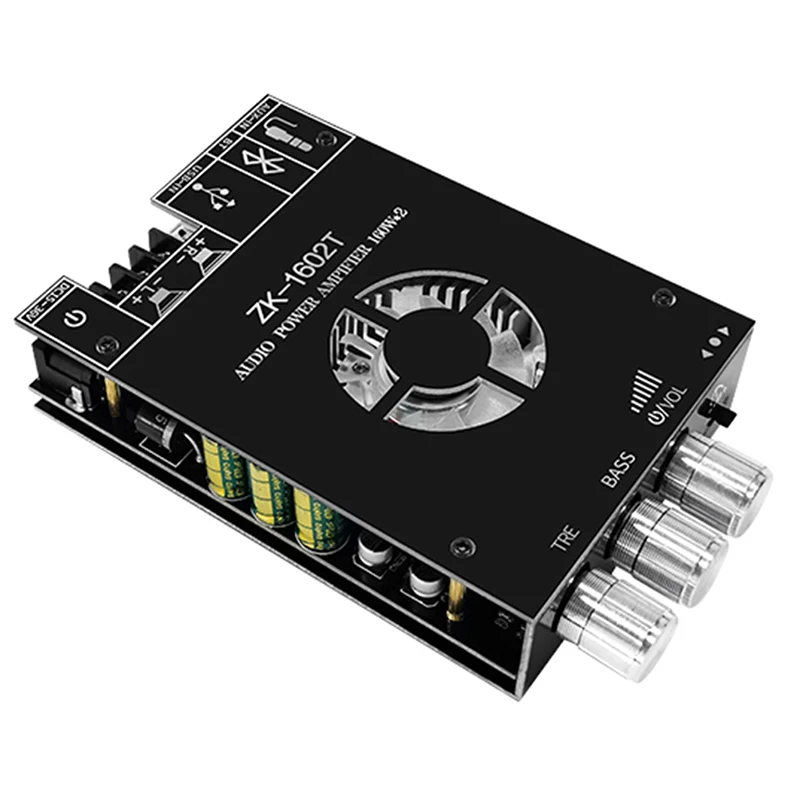

Bluetooth цифровой модуль усилителя ZK-1602T TDA7498E, Плата усилителя высокой мощности для аудио и стереозвука, усилитель басов