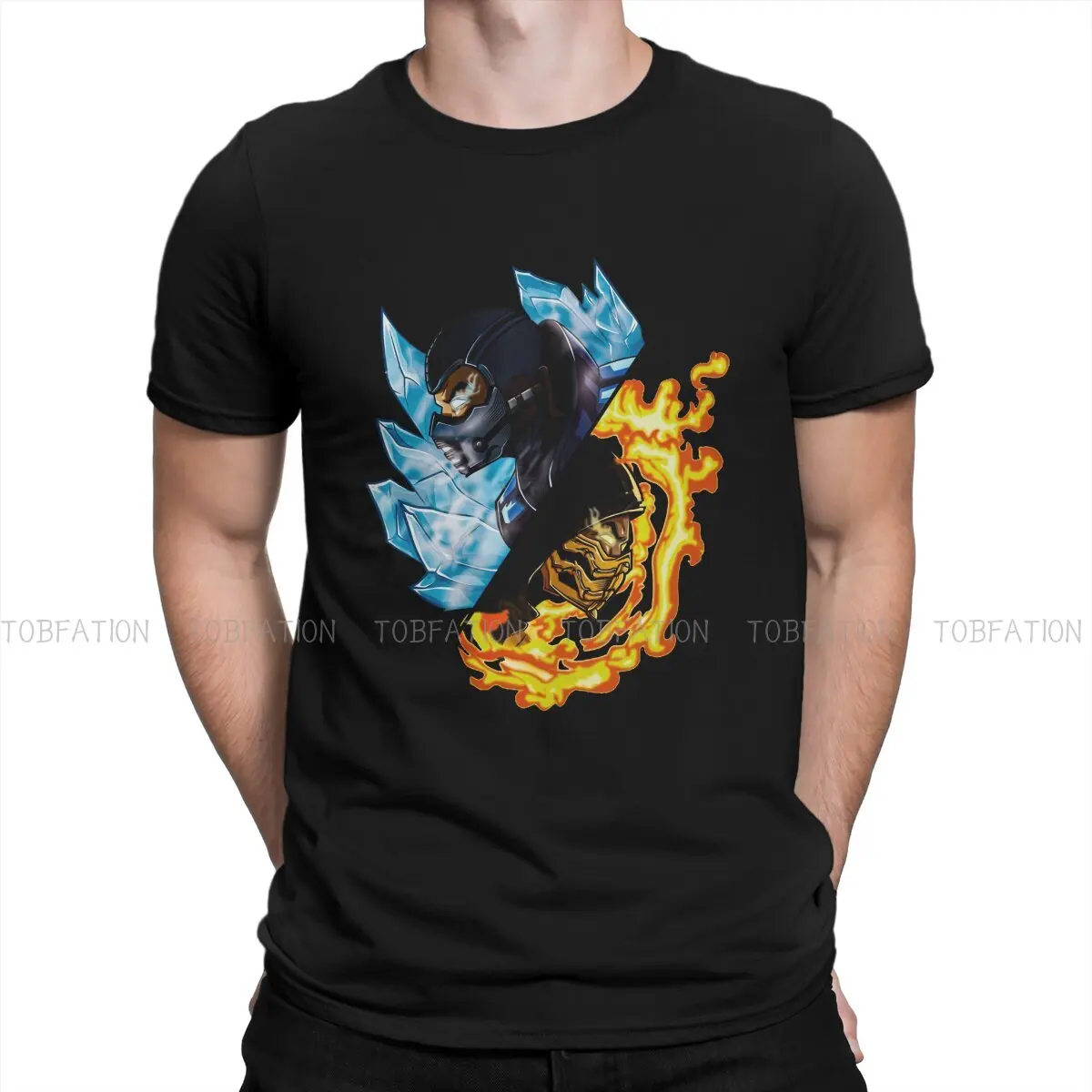 

VS Newest Polyester TShirts Mortal Kombat Video Game Men Graphic Tops T Shirt Round Neck