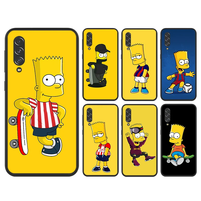 

Funny cartoon simpsons For Samsung Galaxy A90 A80 A70S A60 A50S A40 A30 A20E A10S A10E A10 A2 Core Black Phone Case Capa