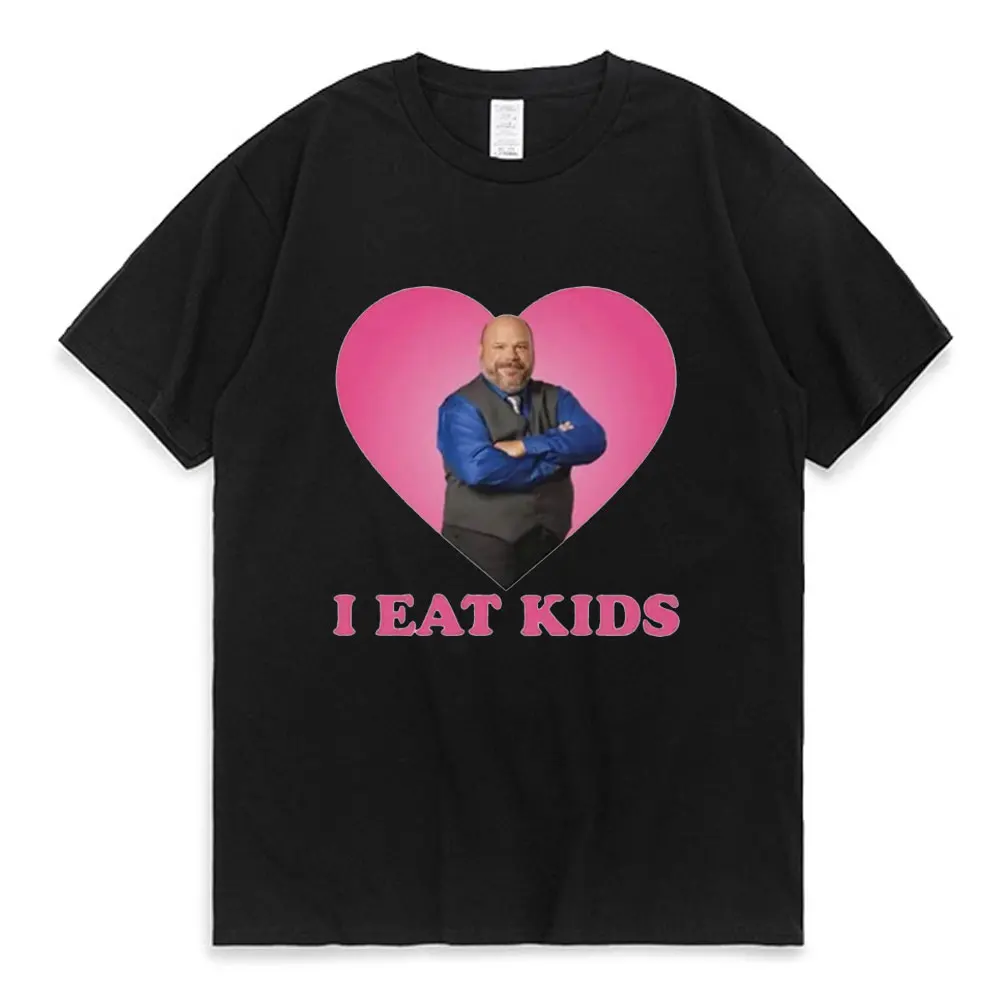 

I Eat Kids Print T-Shirt Men Shirts Casual Oversized T Shirt Male Short Sleeve Summer Fashion Kids Hip Hop Harajuku Tops