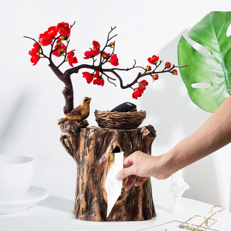 

Стильный китайский домашний декор, аксессуары, креативная настольная коробка для хранения салфеток, искусственная полимерная поделка