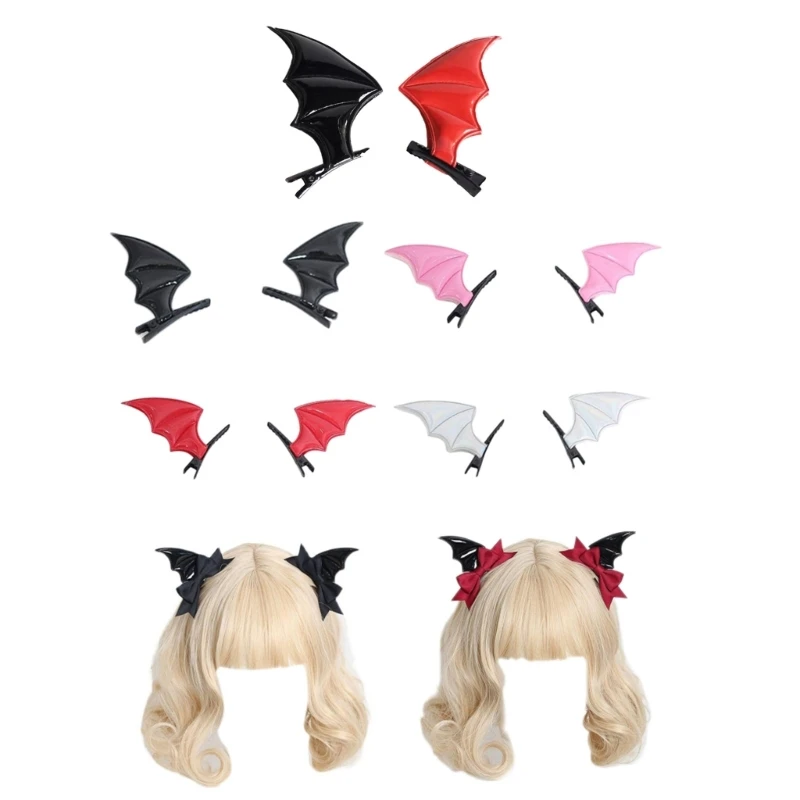 

Hair Clips for Girl Halloween Hair Clips Bat Devil Wings Shape Barrettes Hair Barrettes for Toddler Girls DropShip