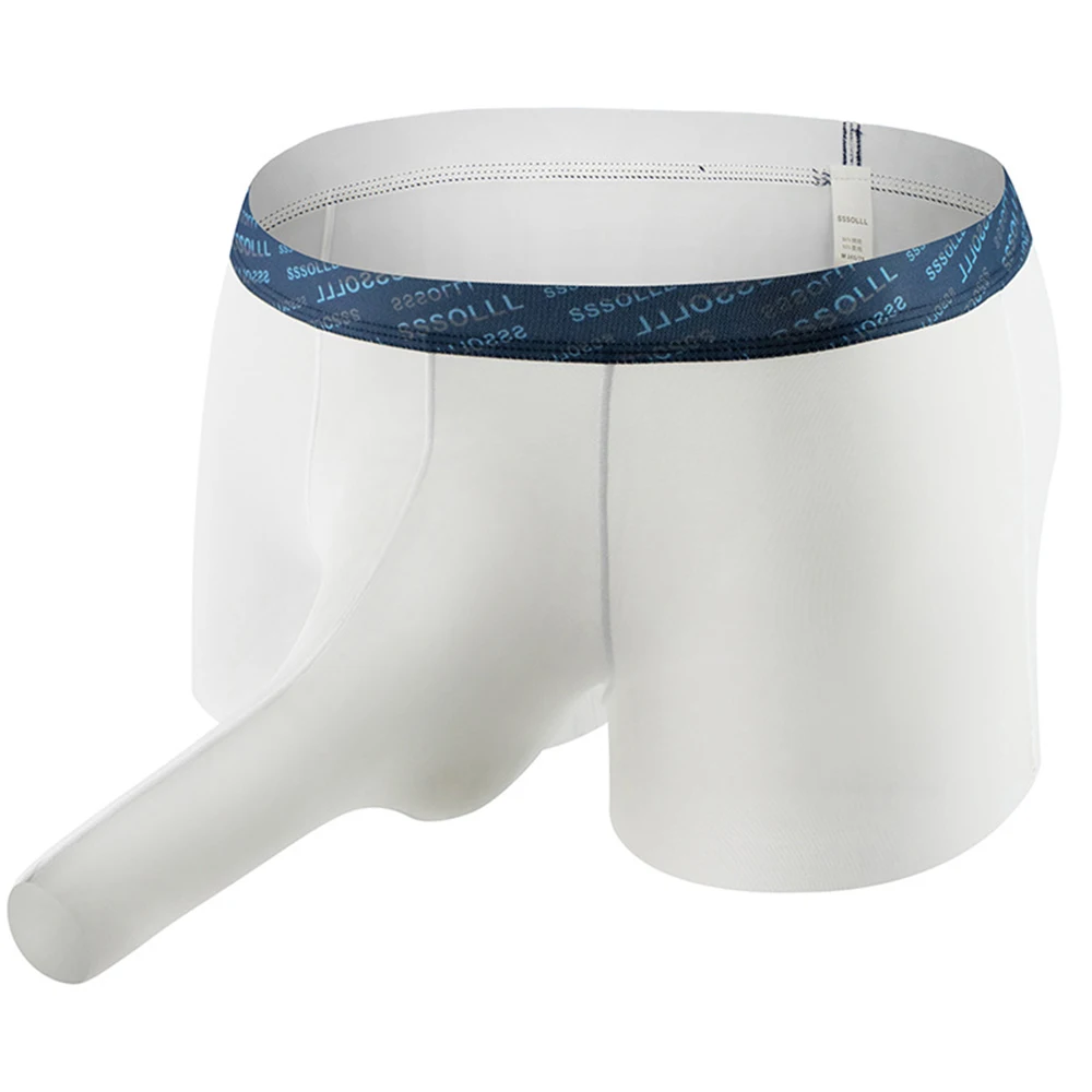 

Mens Sexy Short Pants Men Underwear Boxer Briefs Ice Silk Mesh Breathable Elephant Nose Knickers High Elastic Slip Underpants