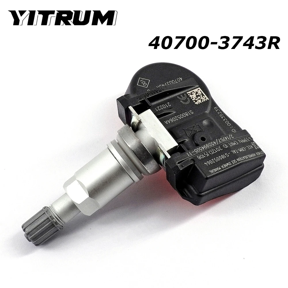 Система контроля давления в шинах YITRUM 40700-3743R, система контроля давления в шинах для Renault Fluence, Laguna, Latitude, Megane, Scenic, Zoe, 433 МГц