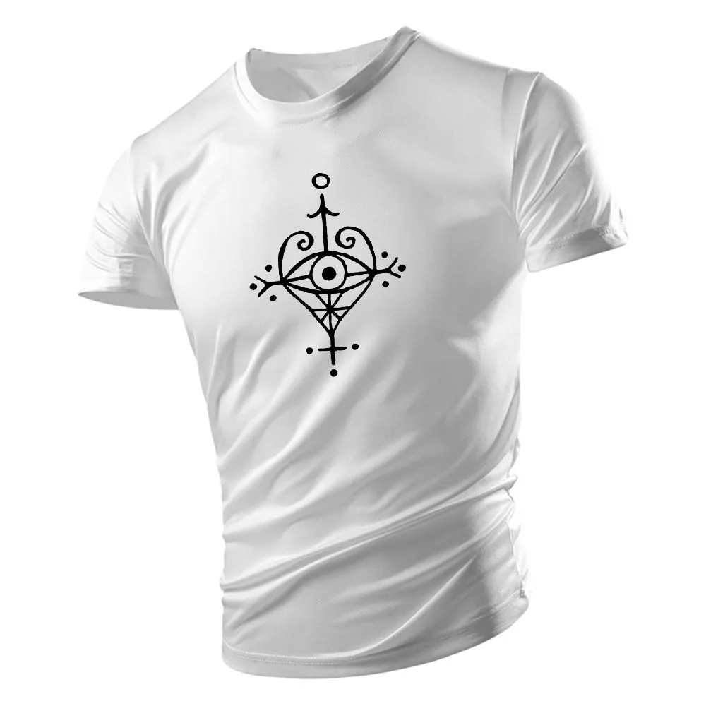 

Quick Drying Breathable Absorbent Loose Outdoor Men Simple Peach Heart 2D Printed Character Round Neck Large Size Summer T-Shirt