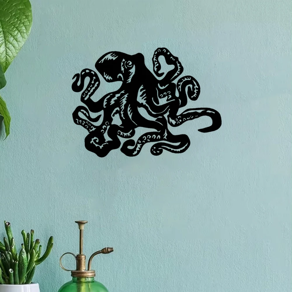 1 шт. металлическая Настенная Декорация Осьминог