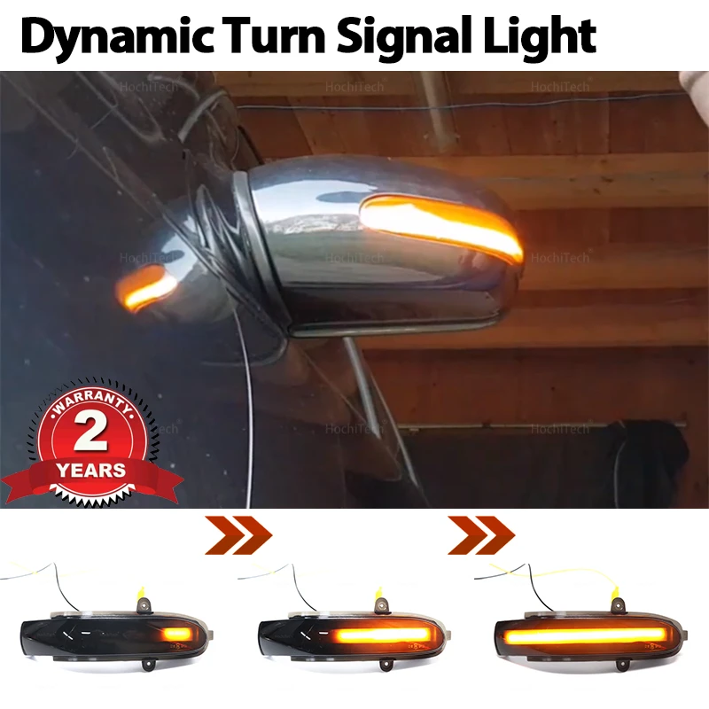 

LED Dynamic Turn Signal Blinker Side Mirror Indicator Sequential Light For Mercedes Benz C Class W203 W211 S203 CL203 2001-2007