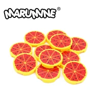marumine 14769 tile round 2x2 with pizza pattern 4150p02 printing educational small food toys children building blocks game gift