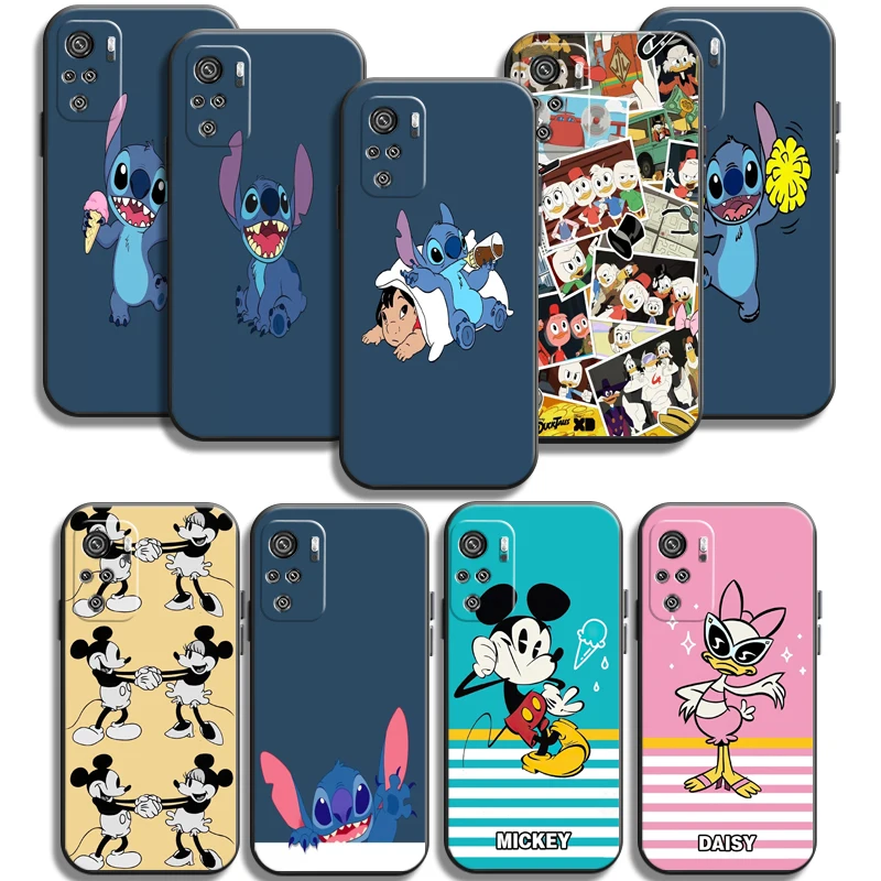 

Disney Stitch Phone Cases For Xiaomi Redmi Note 10 10 Pro 10S 10 5G Carcasa Funda Soft TPU