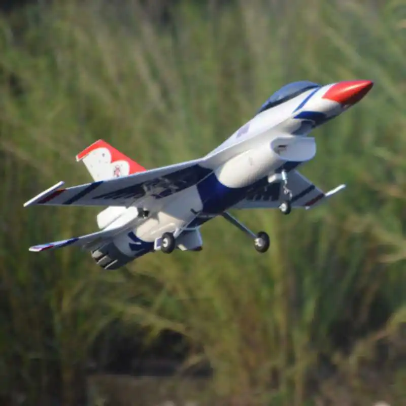 Hookll 70 F16 Канальный самолет с покрытием Thunderbird Модель фиксированным крылом