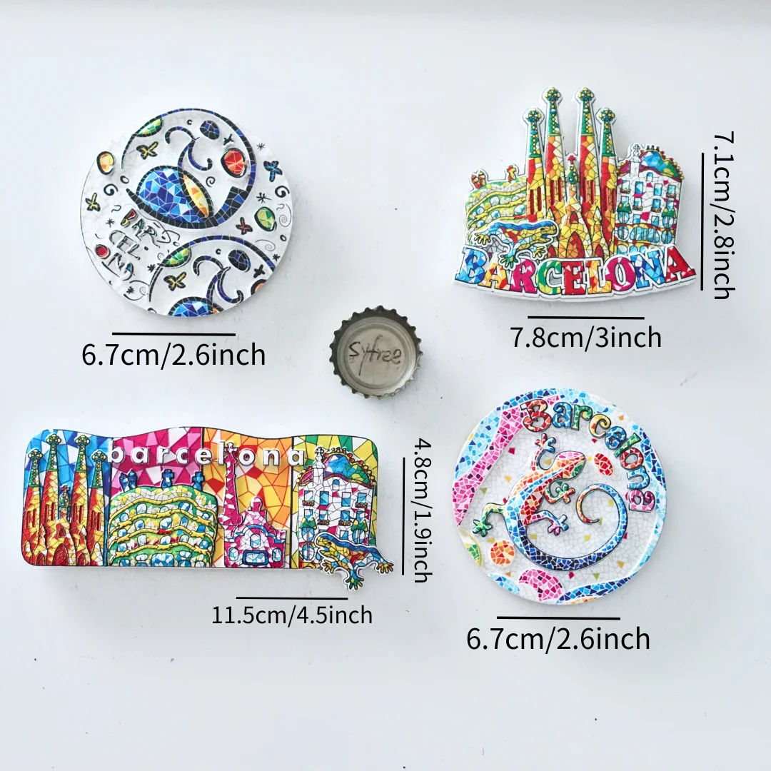 1 шт. магниты на холодильник Барселона с пейзажами в Испании