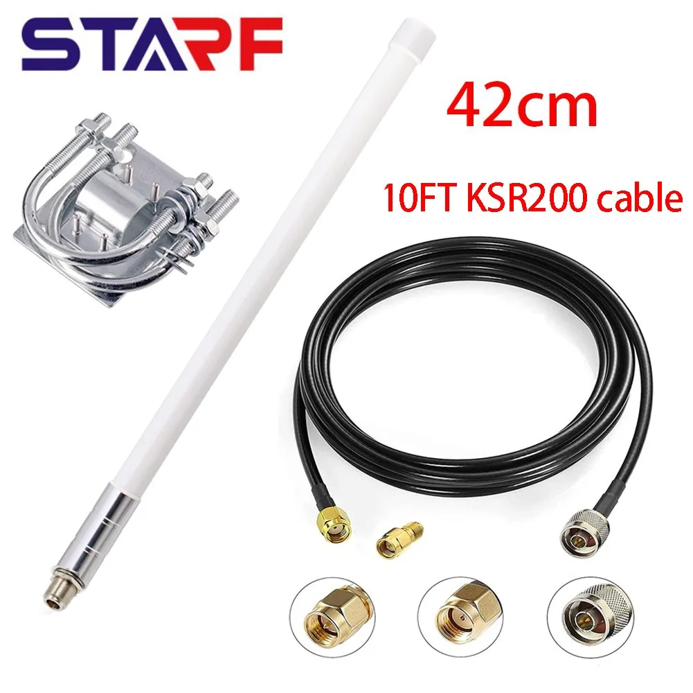 

Стекловолоконная антенна 4-8 дБи 868-930 МГц для HNT RAK Helium Hotspot Miner N Female V2 V1 Bobcat Miner с кабелем KSR200 для низких потерь