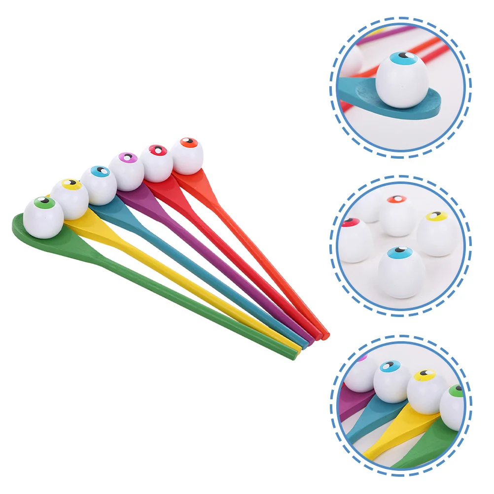 

Game Toy Kids Egg Spoon Learning Sensory Toys Children Balance Plaything Race Interactive Wooden Relay Sturdy Educational