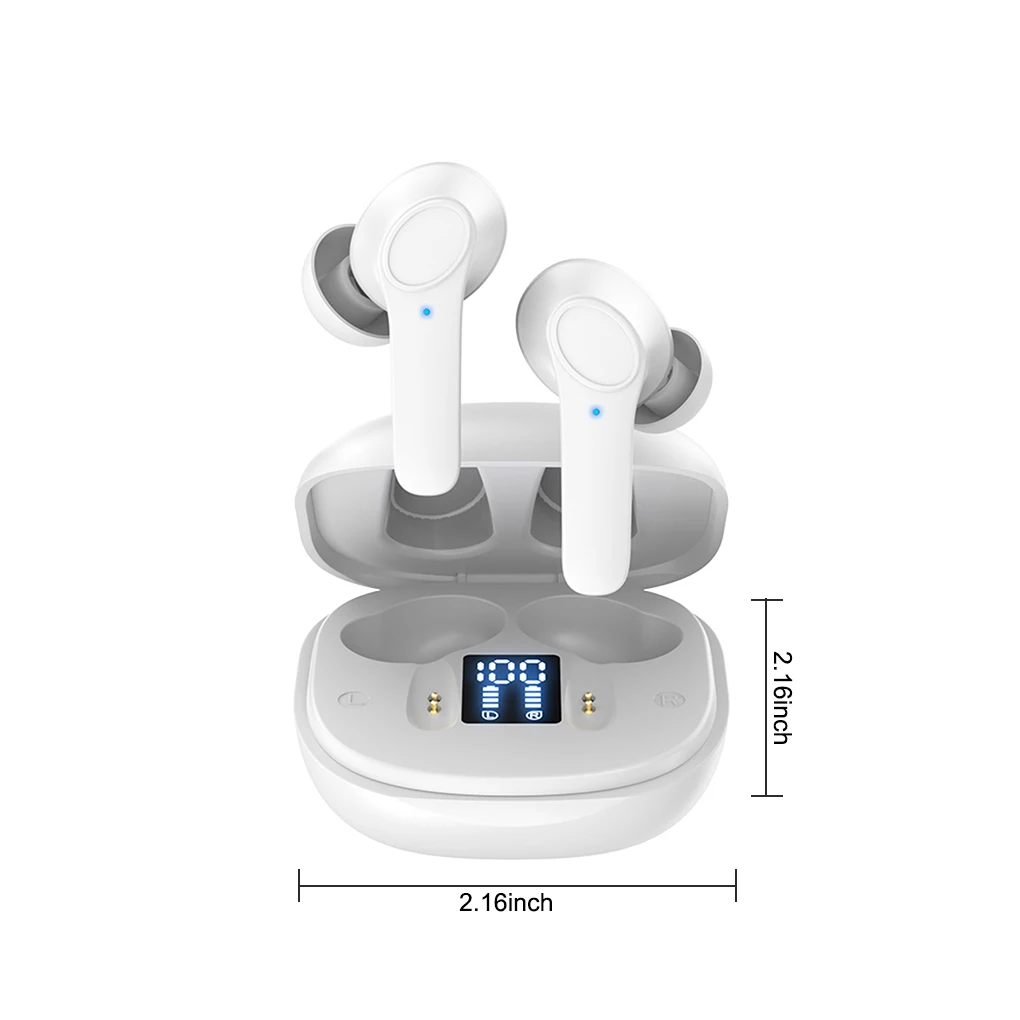 

Беспроводные наушники TWS с зарядным чехлом, Совместимость с Bluetooth, цифровой дисплей 5,0, цвет черный