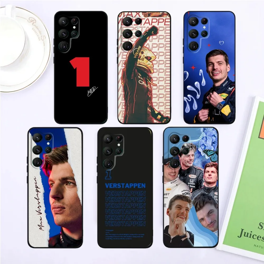 F1 Formula 1 M-Max V-Verstappen Phone Case For SamsungS24 S23 S22 S21 Ultra Pro S10 S30Plus S9 20lite Black Cover