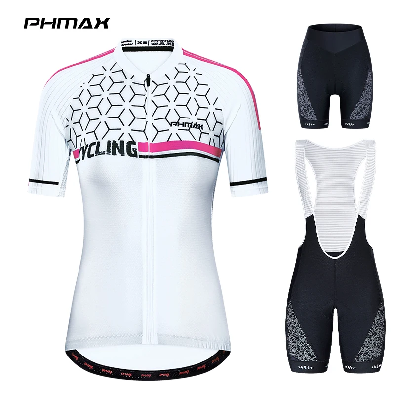 PHMAX Female Bike Clothes Quick Dry Outdoor Women Cycling Sets Reflective Mountain Bike Wear Clothes Maillot Ropa Ciclismo