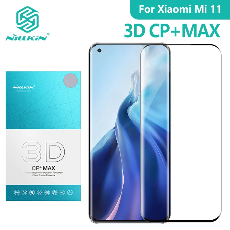 

For Xiaomi Mi 11 Nillkin 3D CP+ MAX Screen Protector Anti-glare 9H Explosion-Proof Full Coverage Tempered Glass Screen Film