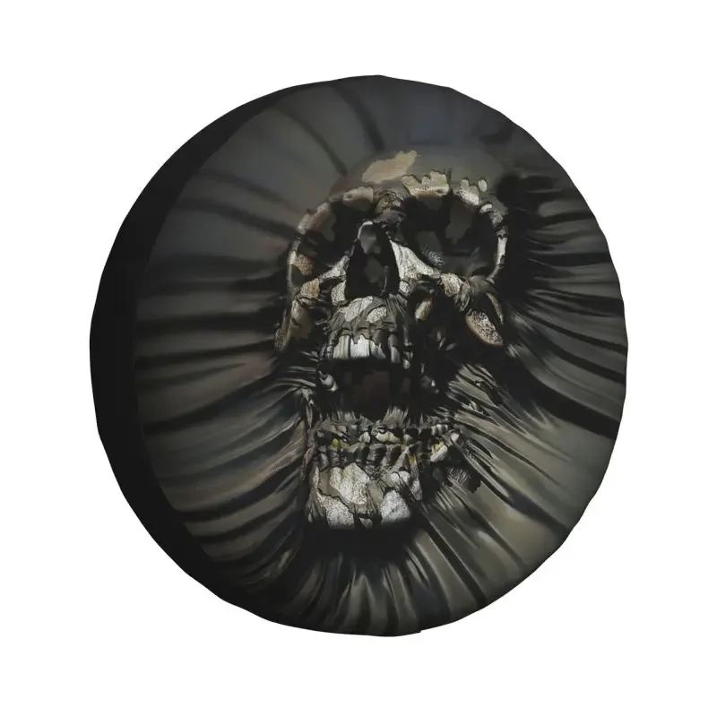 

Horror Skull Wrap Tire Cover 4WD 4x4 SUV Gothic Death Skeleton Spare Wheel Protector for Jeep Honda Camper 14" 15" 16" 17" Inch