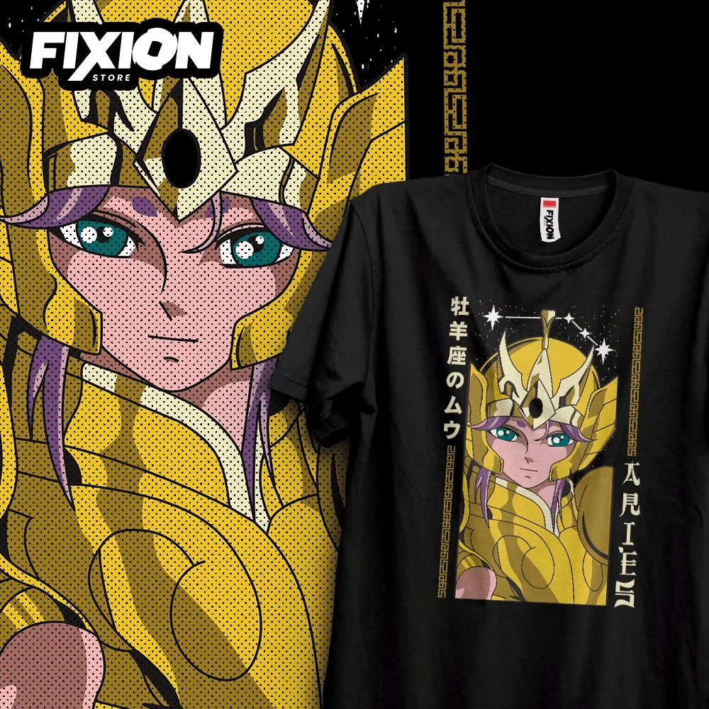 Футболка для аниме Saint Seiya-April- [Negra] #12 Mange Tee