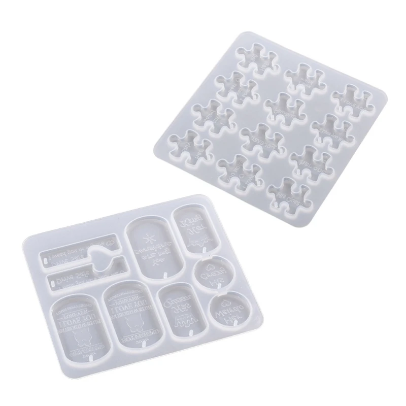 

HXBA Aromatherapy Tablets Epoxy Resin Mold for DIY Keychains Tags Charm Jewelry Mold